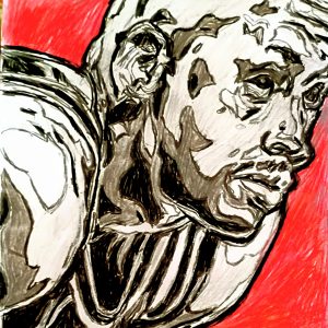 Original Basketball Player Michael Jordan Special Remembrance GG - 9" x 11" Colored Pencil