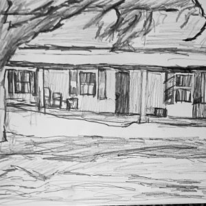 Original Enterprise MS Long's Fish Camp GG - 8" x 10" Pencil