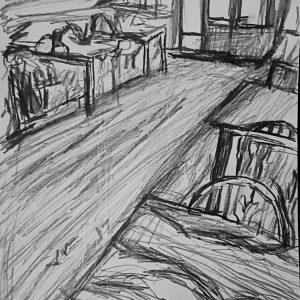 Original Longs Fish Camp Top Floor In Enterprise MS GG - 8" x 10" Pencil