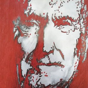 Original Robert Duval In Autumn Dark Mahogany Red GG - 8.5" x 10" Colored Pencil