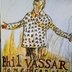 Original Singer Songwriter Phil Vassar American Child Praising Sweet Jesus GG - 9" x 11" Colored Pencil