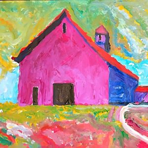 Original Artist GREGORY GG'S Autumn Montana Barn Scene GG - 9" x 12" Painting