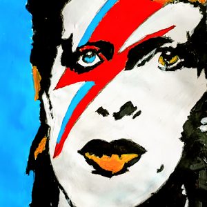 Original David Bowie Changes GG - 9" x 12" Painting