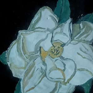 Original Magnolia At Pitch Dark Smiling At Jesus GG - 9" x 12" Painting